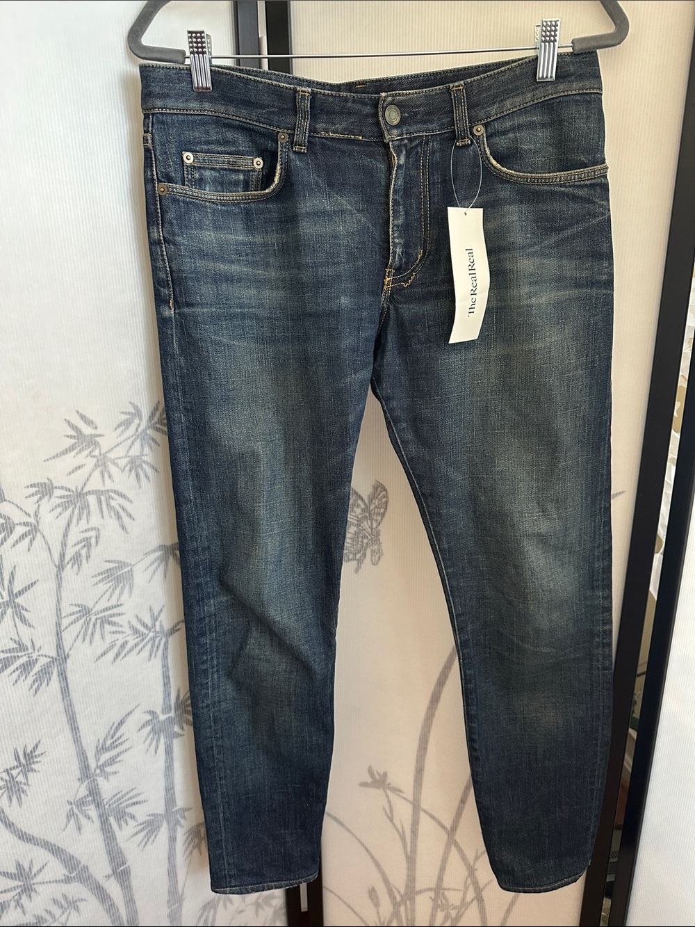 Saint Laurent Dark Blue Slim Straight Men's Jeans